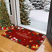 economico Bagno di Natale-tappetini da bagno natalizi creativi tappeti assorbenti da bagno in flanella antiscivolo