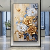cheap Landscape Paintings-Handmade Oil PaintingCanvasWall Art DecorationAbstract Knife PaintingFlowers Warm ColorsFor Home Decor Rolled Frameless Unstressed Painting