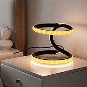 baratos Candeeiros de mesa-1pc nórdico simples espiral lâmpada de mesa, quarto cabeceira proteção para os olhos, regulável usb alimentado led lâmpada decorativa para casa sala de estar quarto