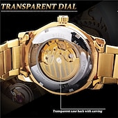 levne Mechanické hodinky-FORSINING Pánské mechanické hodinky luxusní velký ciferník venkovní obchodní duté skeleton automatické samo-navíjecí tourbillon luminiscenční nerezová ocel páskové hodinky