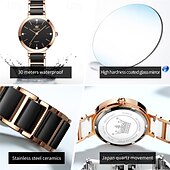 economico Orologi al quarzo-nuovo olevs olevs marchio moda tendenza cinturino in ceramica orologi da donna semplice impermeabile vita viaggio tempo libero sport diamanti orologio da polso