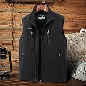 economico Gilet-Per uomo Gilet / gilet da escursionismo Senza maniche Gilè Esterno Comodo Inverno Tasche multiple Poliestere Nero Verde militare Rosso Caccia Pesca Scalate
