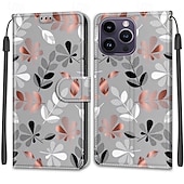Χαμηλού Κόστους iPhone Θήκες-τηλέφωνο tok Για iPhone 14 13 12 Pro Max Plus iPhone 14 Pro Max iPhone 13 12 Pro Max iPhone 12 Pro Max Πίσω Κάλυμμα με βάση στήριξης με λουράκι καρπού Υποδοχή κάρτας Ρετρό TPU PU δέρμα