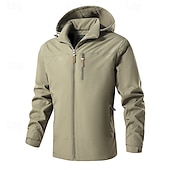 cheap Softshell, Fleece &amp; Hiking Jackets-Men&#039;s Hiking Fleece Jacket Winter Outdoor Patchwork Thermal Warm Fleece Lining Fleece Jackets Full Zip Climbing Camping / Hiking / Caving Traveling Black Army Green Khaki Dark Blue Grey