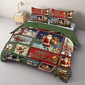 voordelige Kerstbeddegoed-Kerst dekbedovertrekset feestelijke vakantie kerst dekbedset compleet inclusief dekbedovertrek en kussenslopen perfect om seizoensgebonden vrolijkheid en comfort toe te voegen aan uw slaapkamerinrichting