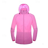 voordelige Waterdichte jassen-Dames Wandeljack Buitenshuis Zonbescherming Ademend Lichtgewicht jack Windjack Reizen Donker Grijs Zwart Wit Geel Roze