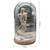 olcso Halloween függő és asztali díszek-halloween sárkány csontváz kíváncsiság szekrény, gyanta csontváz dísz, horror legenda sellő szobor, egyedi kísérteties lakberendezés