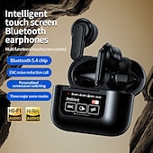 abordables Auriculares TWS-Nuevos Auriculares LCD Pantalla Táctil Auriculares Deportivos ANC Auriculares Inalámbricos BT con Micrófono Incorporado