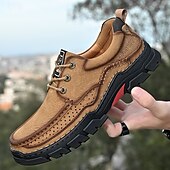 economico Scarpe da uomo-scarpe da uomo robuste e comode, in pelle scamosciata, con design traspirante e suola resistente, perfette per escursioni e abbigliamento casual