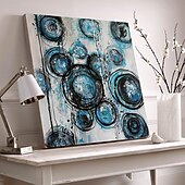 preiswerte Abstrakte Gemälde-handgemachtes Ölgemälde auf Leinwand, Wandkunst, Dekoration, modern, strukturiert, abstrakt, Kreis, für Zuhause, Tanzstudio, Dekor, gerollt, rahmenlos, ungedehntes Gemälde