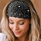 economico Accessori per acconciature-Set da 3 pezzi di eleganti fasce larghe con perline floreali per donna - accessori per capelli alla moda, perfetti per un abbigliamento casual