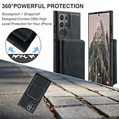 お買い得  サムスン用ケース-電話 ケース 用途 サムスンのギャラクシー S24 Ultra Plus S24 FE S23 S22 S21 S20 Ultra Plus FE A55 A35 A25 A15 5G A54 A34 A14 A73 A53 A33 A23 A13 A72 A52 A32 A22 A12 S25ウルトラ バックカバー スタンド付き 取り外し可 磁石バックル レトロ風 TPU PC PUレザー