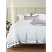 economico Collezione d&#039;elite-Set copripiumino da 4 pezzi, 100% cotone biologico, tessuto morbido e traspirante, include copripiumino e federe per un sonno confortevole.