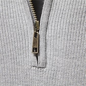 abordables Pull col rond-nouveaux cardigans à fermeture éclair en coton d&#039;automne pour hommes mode décontracté social hommes pulls col haut chaud hiver pull tricoté hommes