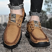 economico Scarpe da uomo-scarpe da uomo robuste e comode, in pelle scamosciata, con design traspirante e suola resistente, perfette per escursioni e abbigliamento casual