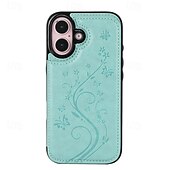 お買い得  iPhone用ケース-電話 ケース 用途 iPhone 16 Pro Max プラス iPhone 15 プロマックスプラス iPhone 14 13 12 11 Pro Max Plus Mini SE バックカバー スタンド付き カード挿入口 耐衝撃 レトロ風 TPU PUレザー