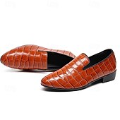 voordelige Semi-formeel-Heren loafers van imitatieleer met krokodillenmotief – stijlvolle instappers voor formele gelegenheden en zakelijke kleding