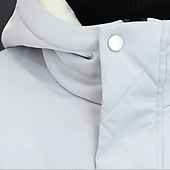 baratos Blusões e Parkas para Homem-Homens Casaco de inverno Casaco puffer Acolchoado Casaco com capuz Com Capuz Outono &amp; inverno Cor Sólida / Simples Lazer Com Capuz Curto Adamascado Preto Amarelo Azul Céu Cinzento Casaco
