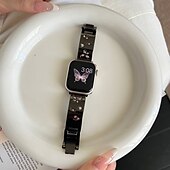 זול להקות Apple Watch-סולו לופ מותאם ל רצועת השעון של Apple Watch 38 מ&quot;מ 40 מ&quot;מ 41 מ&quot;מ 42 מ&quot;מ 44 מ&quot;מ 45 מ&quot;מ 49 מ&quot;מ בלינג יהלום סוגר מתכת מתכוונן סגסוגת רצועת שעון חלופית ל iwatch Ultra 2 Series 9 8 7 SE 6 5 4 3 2 1