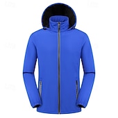 cheap Fleece &amp; 3 in 1 Jackets-Men&#039;s Softshell Jacket Hiking Jacket Outdoor Windproof Quick Dry Lightweight Jacket Windbreaker Jacket Traveling Black White Red Navy Blue Royal Blue