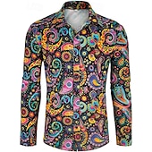 levne Topy-Retro 70. léta Tričko Hippie Disko Kašmírový vzor Geleneksel Pánské předvečer Všech svatých Karneval Párty Večírek Běžné / Denní Dospělé Tričko