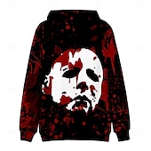 tanie Bluzy-Halloween Michael Myers Bluza z Kapturem Nadruk Graficzny Na Dla par Męskie Damskie Dla dorosłych Halloween Karnawał Bal maskowy Druk 3D Codzienne