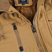 levne Cargo bundy-Pánské Zimní bunda Fleecová bunda Neformální bunda Denní Dovolená Zahřívací Kapsy Fleece Podzim zima Bez vzoru Módní Šik ven Kapuce Standardní Černá Námořnická modř Khaki Armádní zelená Tmavě šedá