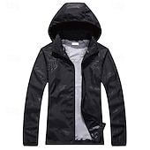 baratos Casacos Leves, Polares &amp; Caminhada-Homens Jaqueta Softshell Jaqueta de Trilha Ao ar livre A Prova de Vento Impermeável Jaqueta leve Jaqueta corta-vento Viajar Preto Branco Amarelo Roxo Escuro Vinho