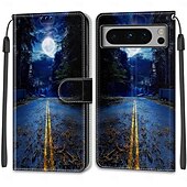 Недорогие Другие чехлы для телефонов-телефон Кейс для Назначение Pixel 8 Pro Pixel 8 Pixel 7 Pixel 7 Pro Pixel 6 Pixel 6 Pro Кейс на заднюю панель со стендом с ремешком на запястье Разъем для карты Ретро ТПУ Кожа PU
