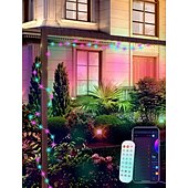 cheap Smart Lights-Elegant Wedding Reception Party Tuya WiFi Smart Bluetooth Colorful Ball String Light USB Powered 5-20M for Home Garden Decor