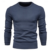 cheap Men&#039;s Pullover Sweater-New Winter Thickness Pullover Men O-neck Solid Color Long Sleeve Warm Slim Sweaters Men Men&#039;s Sweater Pull Male Clothing