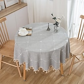 levne Ubrusy-kulaté ubrusy elegantní a odolné ubrusy ideální pro jídelní a kuchyňské stoly ideální pro každodenní použití nebo zvláštní příležitosti