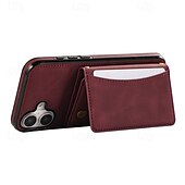 economico Cover per iPhone-telefono Custodia Per iPhone 16 Pro Max Plus iPhone 15 Pro Max Plus iPhone 14 13 12 11 Pro Max Plus Mini SE Per retro Con supporto Slot per schede Resistente agli urti Retrò TPU pelle sintetica