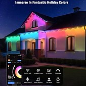 ieftine Lumina de noapte inteligentă-15m 30m Fâșii De Becuri LEd Flexibile Fâșii RGB Lumini inteligente 30/60/90 LED-uri 5050 SMD 10mm 1set RGB RGBIC (culoare de vis adresabilă) Lumini creative Lumini de sărbători Halloween Exterior