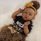 cheap Dolls, Playsets &amp; Stuffed Animals-22.8 Inch Realistic Reborn Baby Dolls - Silicone Baby Girl Real Life Dolls with Full Body Vinyl Newborn Lifelike Weighted Dolls for Ages 3+ Gift