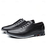 baratos Sapatos Casuais com Cadarço-tênis masculino de couro sintético azul acolchoado - calçados casuais estilosos com cadarço e sola durável para uso diário e atividades ao ar livre