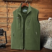 economico Gilet-Per uomo Gilet / gilet da escursionismo Senza maniche Gilè Esterno Comodo Inverno Tasche multiple Poliestere Nero Verde militare Rosso Caccia Pesca Scalate