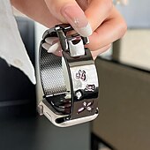 זול להקות Apple Watch-סולו לופ מותאם ל רצועת השעון של Apple Watch 38 מ&quot;מ 40 מ&quot;מ 41 מ&quot;מ 42 מ&quot;מ 44 מ&quot;מ 45 מ&quot;מ 49 מ&quot;מ בלינג יהלום סוגר מתכת מתכוונן סגסוגת רצועת שעון חלופית ל iwatch Ultra 2 Series 9 8 7 SE 6 5 4 3 2 1