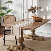 cheap Tablecloth-Tablerunner Decorative and Durable Table Cover Ideal for Dining and Kitchen Tables Perfect for Everyday Use or Special Occasions