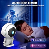 abordables Lumières intelligentes-Lumière LED intelligente lampe de projection ciel étoilé astronaute projecteur laser étoile avec télécommande cadeau parfait pour créer une atmosphère de rêve décor sur le thème astronaute