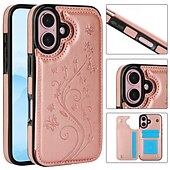 お買い得  iPhone用ケース-電話 ケース 用途 iPhone 16 Pro Max プラス iPhone 15 プロマックスプラス iPhone 14 13 12 11 Pro Max Plus Mini SE バックカバー スタンド付き カード挿入口 耐衝撃 レトロ風 TPU PUレザー