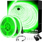 voordelige Stekkerstripverlichting-witte led-lichtstrip 2x16 ft warm licht wit licht rood blauw groen witte stripverlichting 600 led 2835 flexibele lintverlichting 12v touwlicht geschikt voor keukenkast slaapkamer kledingkast
