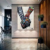 preiswerte Pop-Ölgemälde-Straßenkunst-Ölgemälde, handgefertigt, abstrakt, Straßenarthritis-Gemälde auf Leinwand, Pop-Art, strukturiertes Ölgemälde, handgemalt, Pop-Art, moderne Wandkunst, handgemaltes Kunstwerk für