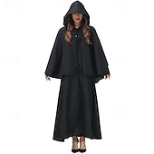 voordelige Capes &amp; Kappen-Retro vintage Middeleeuws Renaissance Kaap kapmantel Heks Pest dokter Tovenaar Dames Fantasie Walpurgisnacht Halloween Carnaval Feest LARP Ren Faire Volwassenen Mantel