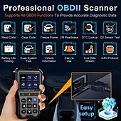 お買い得  OBD-車用 OBD2 スキャナー バッテリー テスター カラー スクリーン コード リーダー 簡単セットアップ エンジン障害ライトをクリア 診断スキャン ツール 電圧読み取り