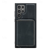 お買い得  サムスン用ケース-電話 ケース 用途 サムスンのギャラクシー S24 Ultra Plus S24 FE S23 S22 S21 S20 Ultra Plus FE A55 A35 A25 A15 5G A54 A34 A14 A73 A53 A33 A23 A13 A72 A52 A32 A22 A12 S25ウルトラ バックカバー スタンド付き 取り外し可 磁石バックル レトロ風 TPU PC PUレザー
