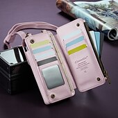 お買い得  サムスン用ケース-電話 ケース 用途 サムスンのギャラクシー Zフォールド6 Z Fold 5 Z Fold 4 Z Fold 3 Z Fold 2 Z Fold ユニバーサル 女性用 女の子用 磁石バックル ジッパ－ 全身保護 レトロ風 TPU PUレザー