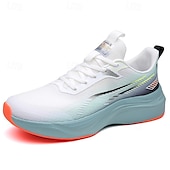 cheap Men&#039;s Sneakers-Men&#039;s Lightweight Breathable White Running Sneakers – Cushioning Athletic Shoes for Outdoor Sports and Fitness