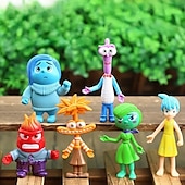 cheap Dolls, Playsets &amp; Stuffed Animals-Inside Out Movie 6-Piece PVC Figure Set - Collector&#039;s Articulated Joy Fear Anger Sadness Character Statues for Display &amp; Party Decor - Ideal for Teens 14+