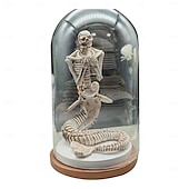 olcso Halloween függő és asztali díszek-halloween sárkány csontváz kíváncsiság szekrény, gyanta csontváz dísz, horror legenda sellő szobor, egyedi kísérteties lakberendezés